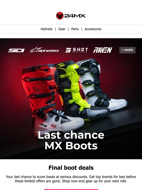 Last chance boots up to 45% off
