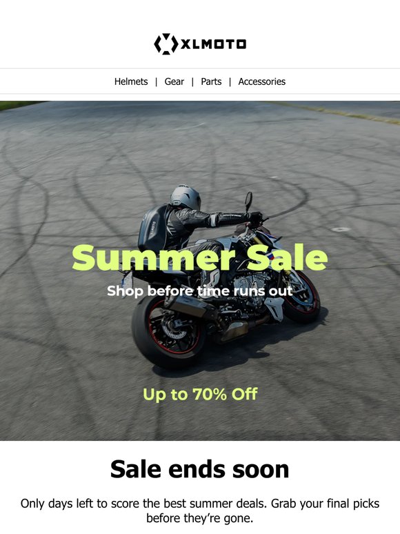 Summer sale final days: save up to 70%