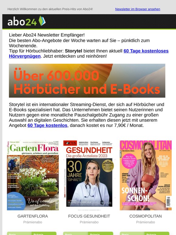 Top Angebote der Woche: 60 Tage Storytel Hörbücher gratis 🎧