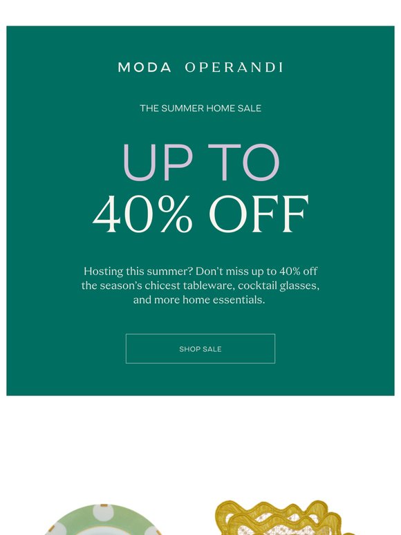 Up to 40% off home 🥂