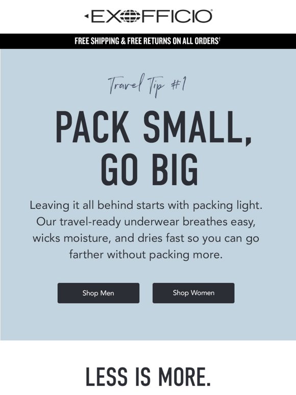 Underwear engineered for world travel