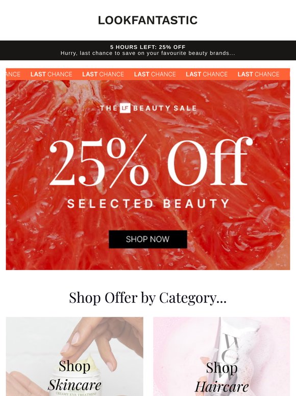 5 Hours Left: 25% Off