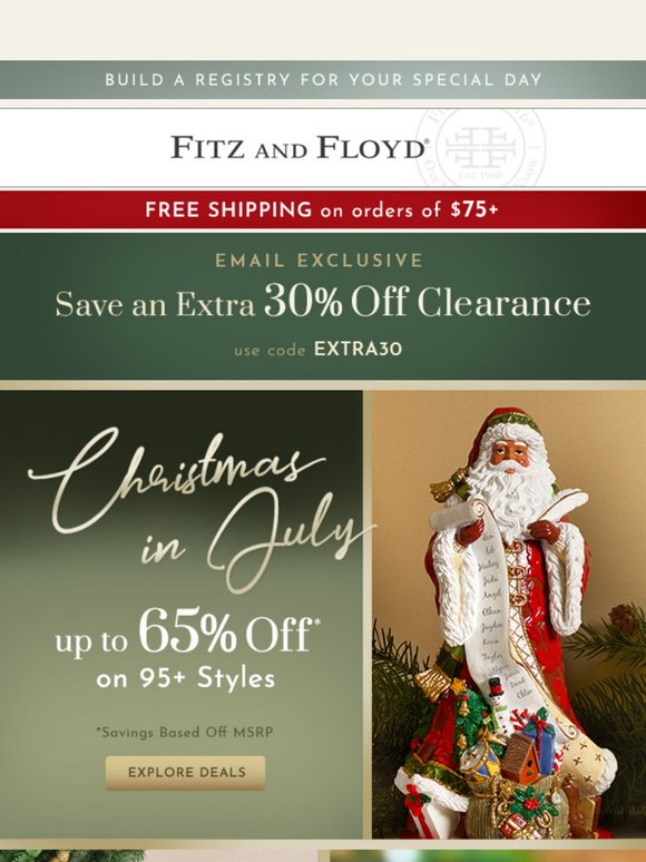 Up to 65% + exclusive 30% off clearance Offer