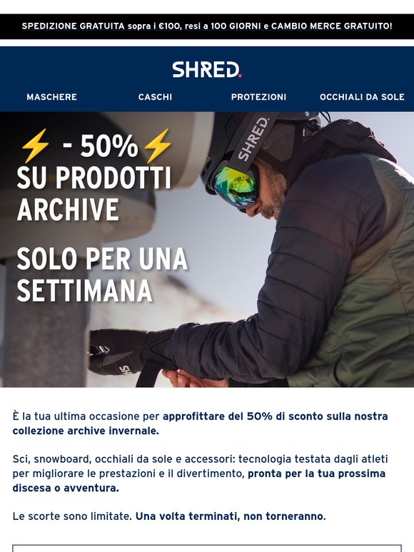 -50% sulla Collezione Archive Invernale. Solo per una Settimana