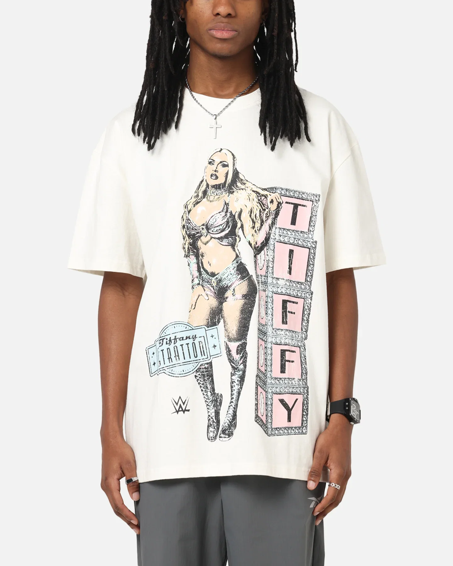 Image of Culture Kings X WWE Tiffany Stratton Summer Slam Heavy T-Shirt Off White