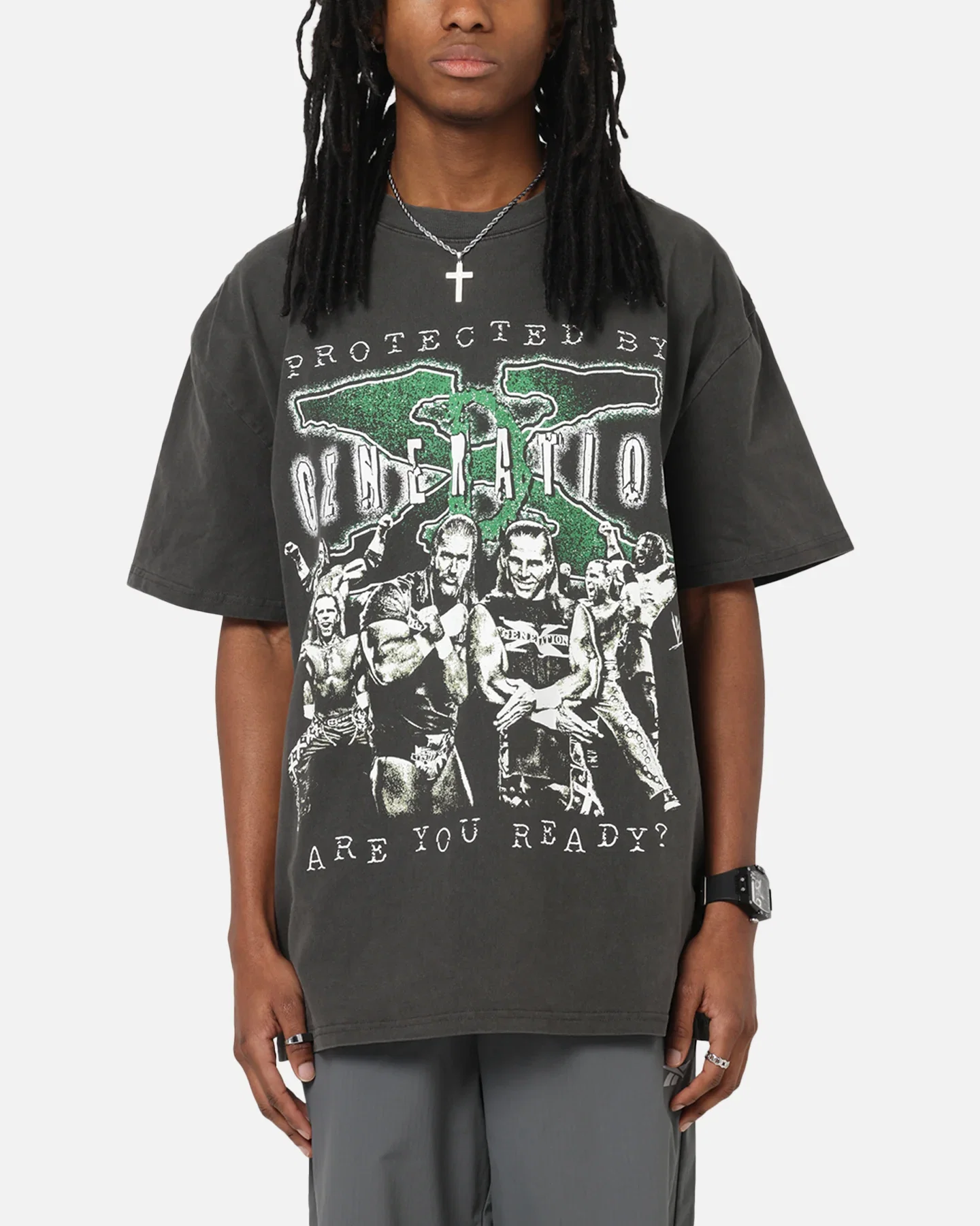 Image of Culture Kings X WWE D-Generation X Summer Slam Heavy T-Shirt Black Wash