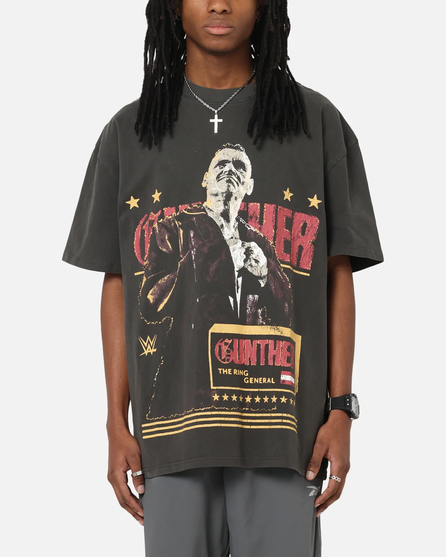 Image of Culture Kings X WWE Gunther Summer Slam Heavy T-Shirt Black Wash