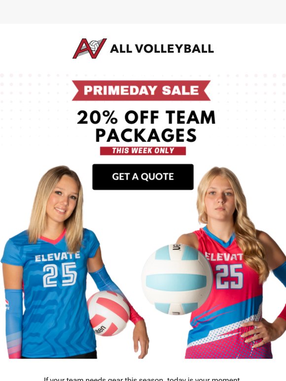 20 Percent Off Team Packages — Prime Day Only