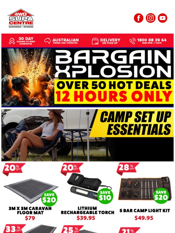 🚨 ACT NOW! Bargain Xplosion 💥 Over 50 Hot Deals - 12 Hours Only 🔥