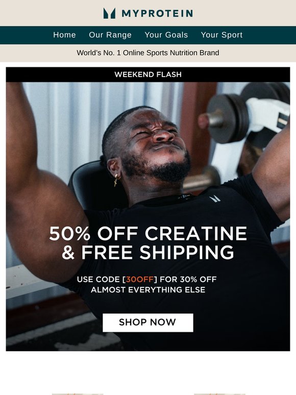 Weekend Flash: 50% off Creatine💥