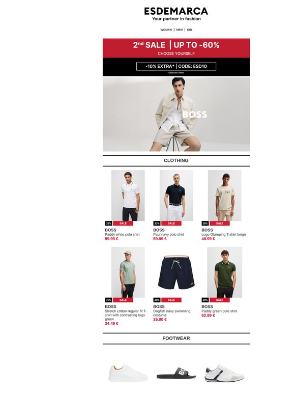 BOSS on 2nd Sale: elegance with up to 60% off