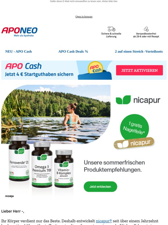 nicapur®: Premium Mikronährstoffe entdecken und gratis* Nagelfeile aus Bambus sichern!