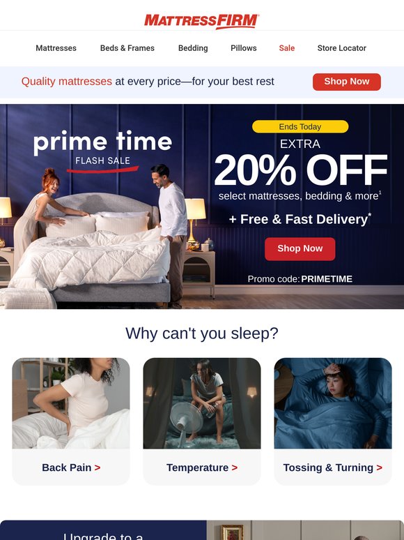 Final day! Your extra 20% off + our Prime Time savings end tonight.