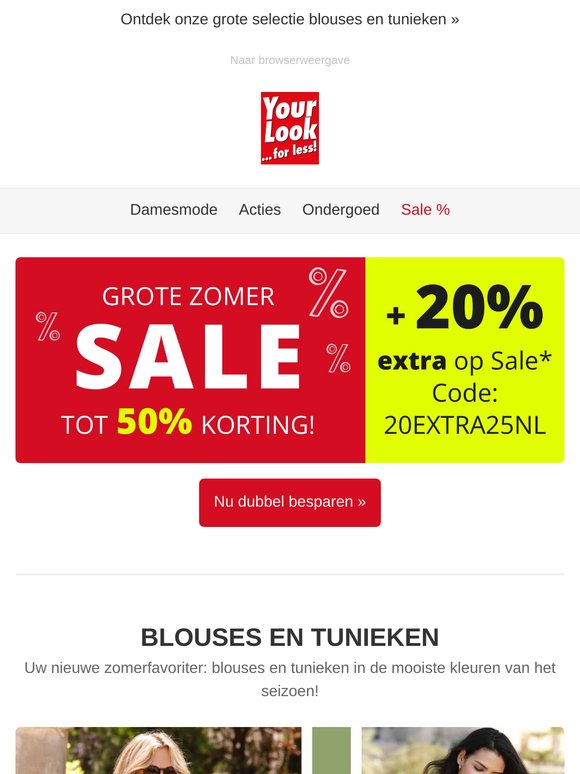 ☝️ 20% extra op Sale | Luchtige, lichte blouses en tunieken 🥰