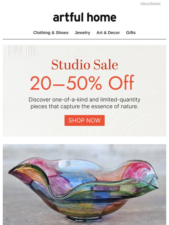 Save 20–50% at Our Studio Sale