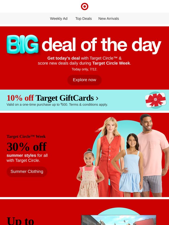 Save BIG now! Check out today’s deal on Target GiftCards.