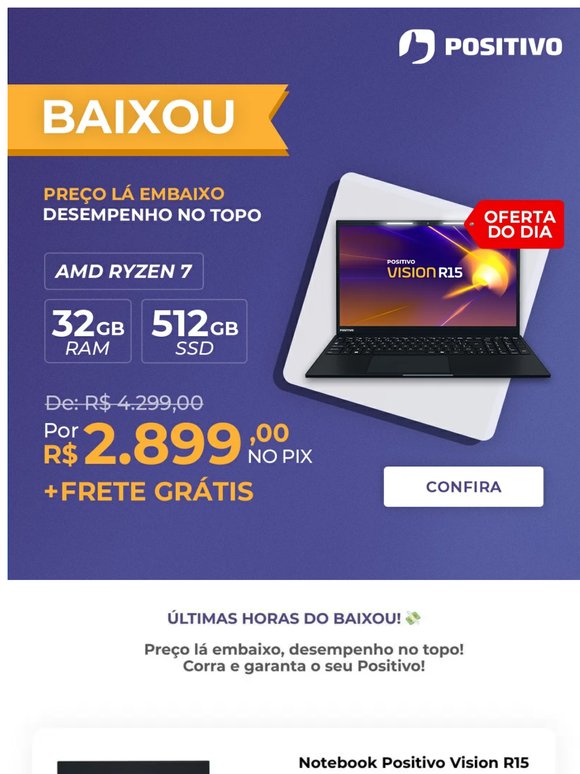 Últimas horas dos Preços lá embaixo! 💸