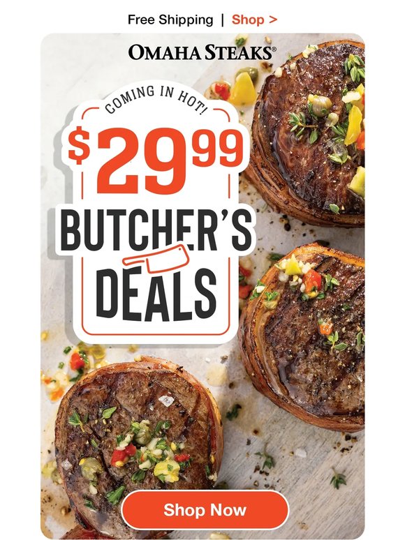 Fill your freezer w/ $29.99 Butcher’s Deals.