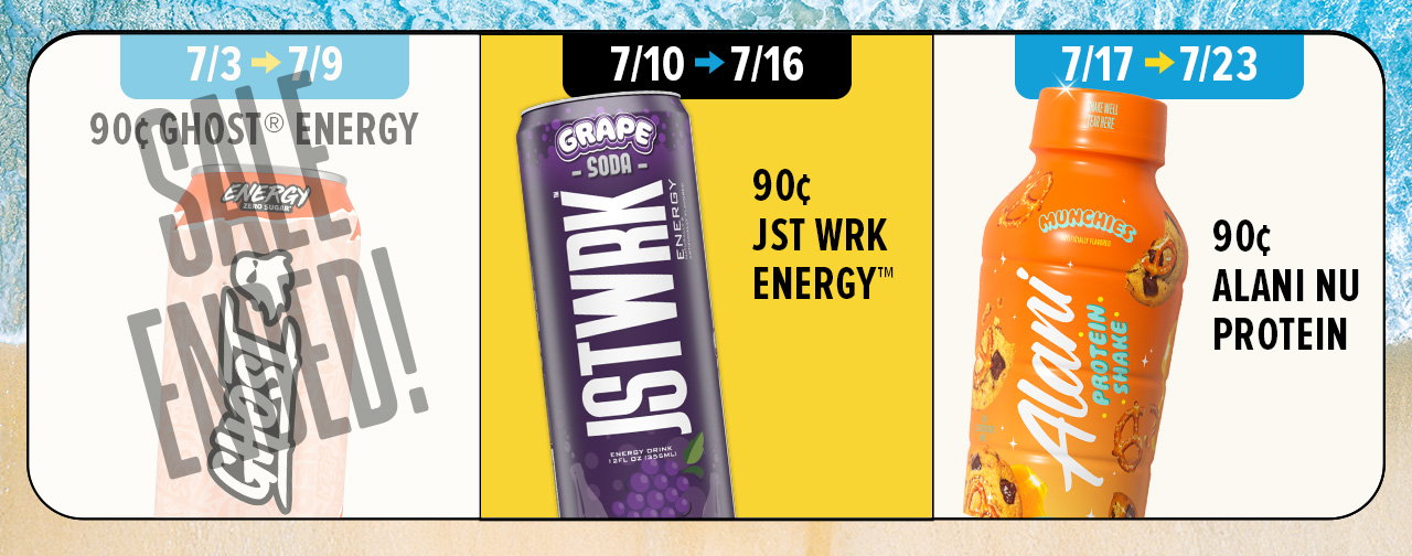 NEW 90¢ DRINKS OR SNACKS EVERY WEEKˇ!