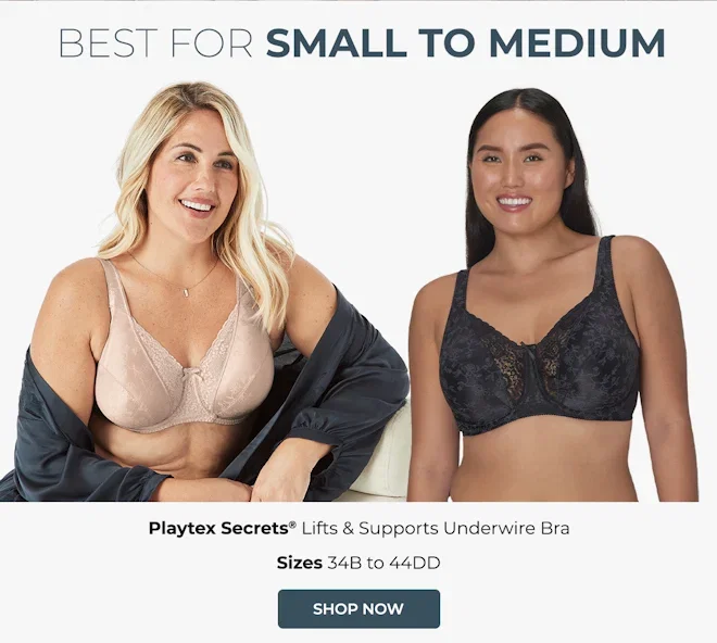 Playtex Secrets Lifts & Supports Underwire Bra