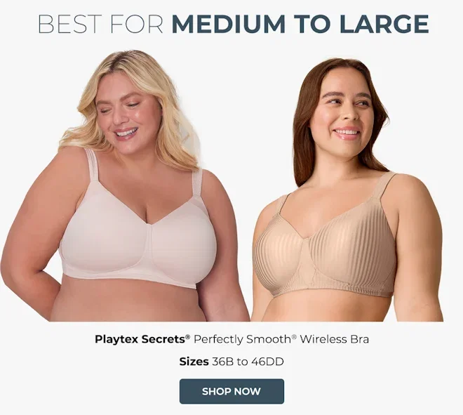 Playtex Secrets Perfectly Smooth Wireless Bra