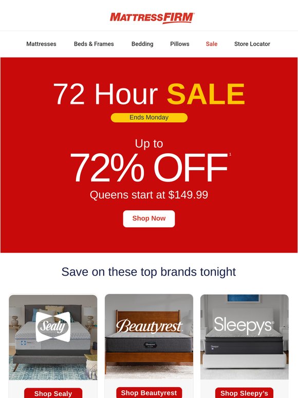Your 72 Hour Sale is here—save up to 72%! ⏰