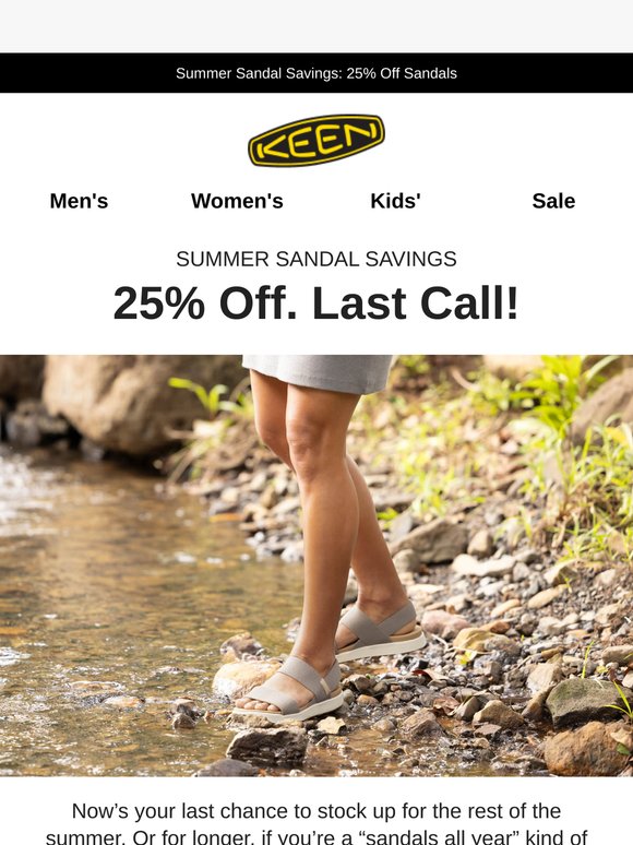 📣 Last Call for 25% Off Sandals