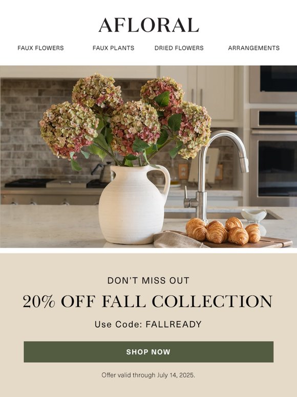 Enjoy 20% Off Fall Favorites 🍂