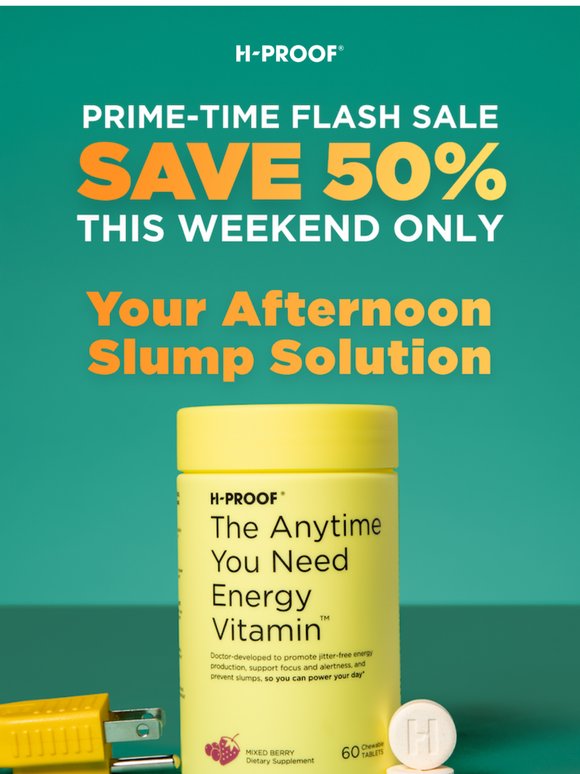 FLASH SALE ⚡️ 50% OFF Your Energy Fix
