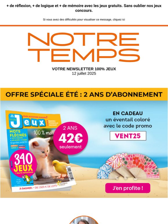 🎲 Des jeux tous les jours ? Plus si sûr…