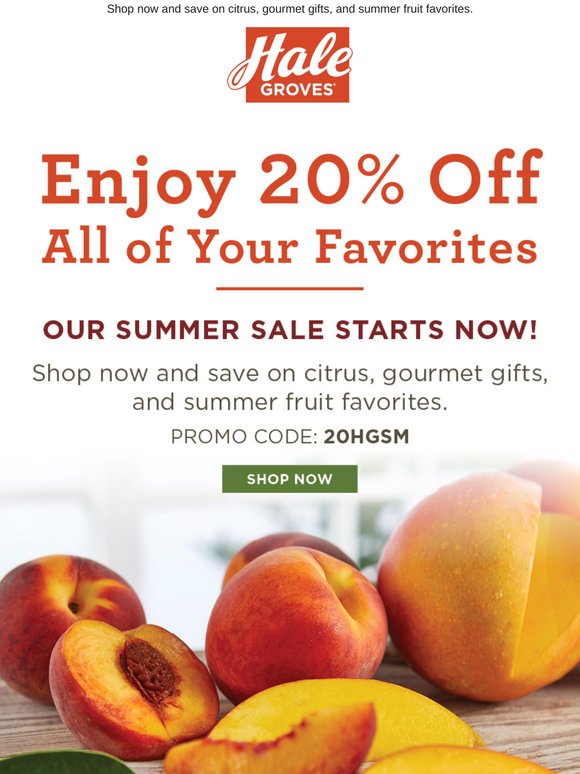 20% Off All of Your Favorites Site-Wide - Order Now & Save!