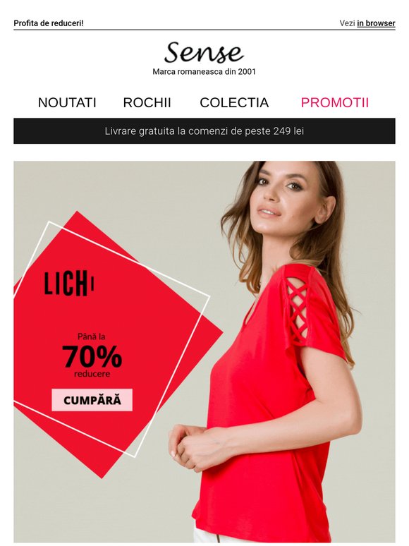 Ultimele bucăți - reduceri de până la 70% | Grăbește-te, mărimile se epuizează rapid!