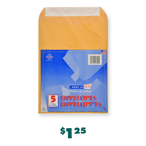 5-ct. paper envelopes