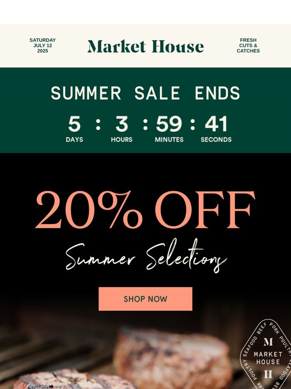 Midsummer Sale Kickoff: 20% OFF
