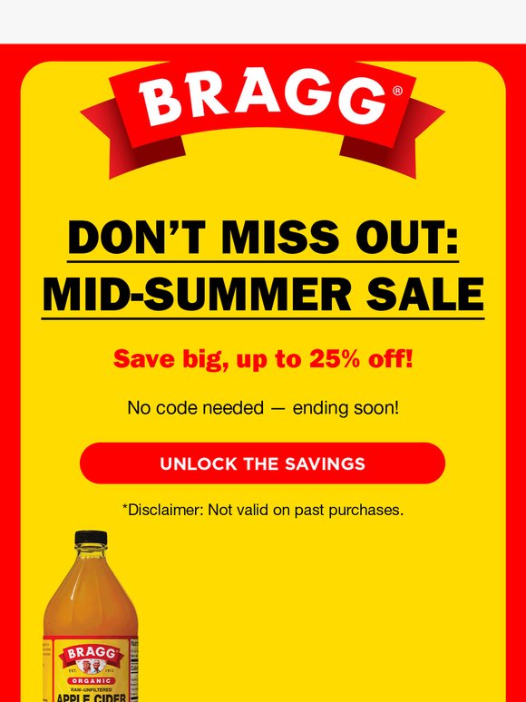 Mid-Summer Sale: Up to 25% Off!