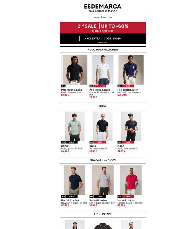 Stylish Polo shirts in the 2nd Sale 🙌 Up to 60% off on summer classics