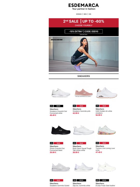 Your favorite Skechers in the 2nd Sale: comfort with up to 60% off 🔝