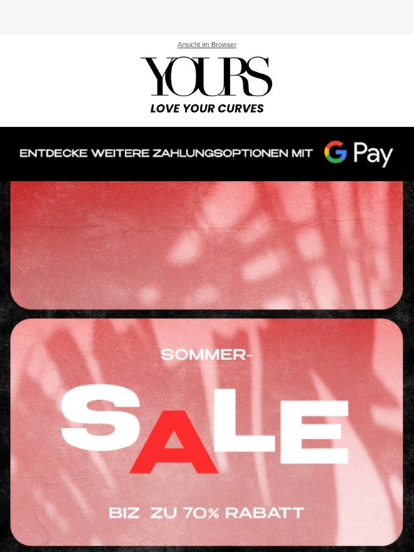 Sommer-Sale: Bis zu 70 % Rabatt!