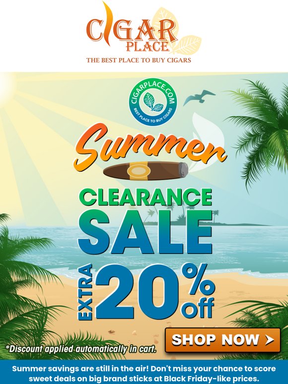Hi Spyridon, Take an EXTRA 20% Off All Clearance Items!