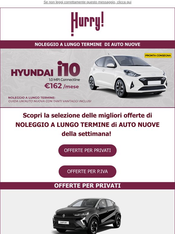 🚘HURRY! Noleggio | Le MIGLIORI OFFERTE della settimana 🚘 Scopri tutte le auto a noleggio a prezzi scontati!