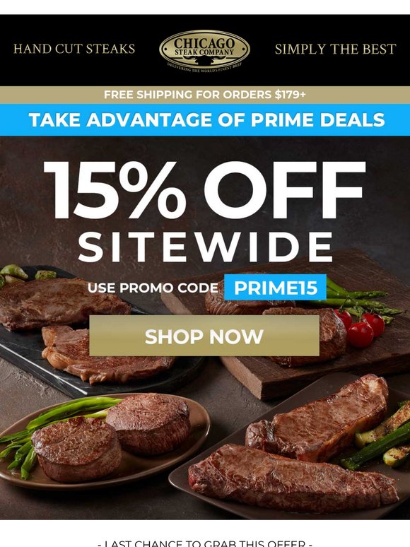 15% OFF Sitewide - Last Days for Prime Deals!