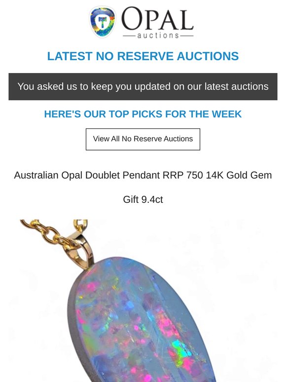 💎 Opal Auctions Finishing Soon