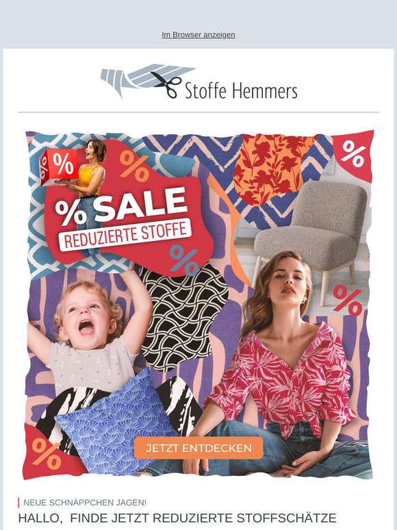 📢 Bis zu 50% Rabatt auf viele Stoffe & Schnittmuster!