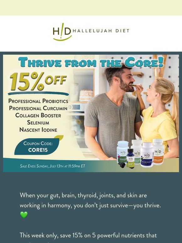 Last Chance to  Save 15% on Your Inner Wellness Essentials!