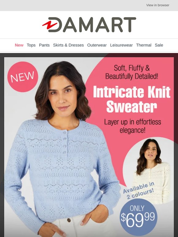 Embrace Effortless Elegance with Our NEW Intricate Knit Sweater!