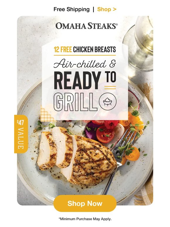 Clucking awesome! 12 FREE chicken breasts.