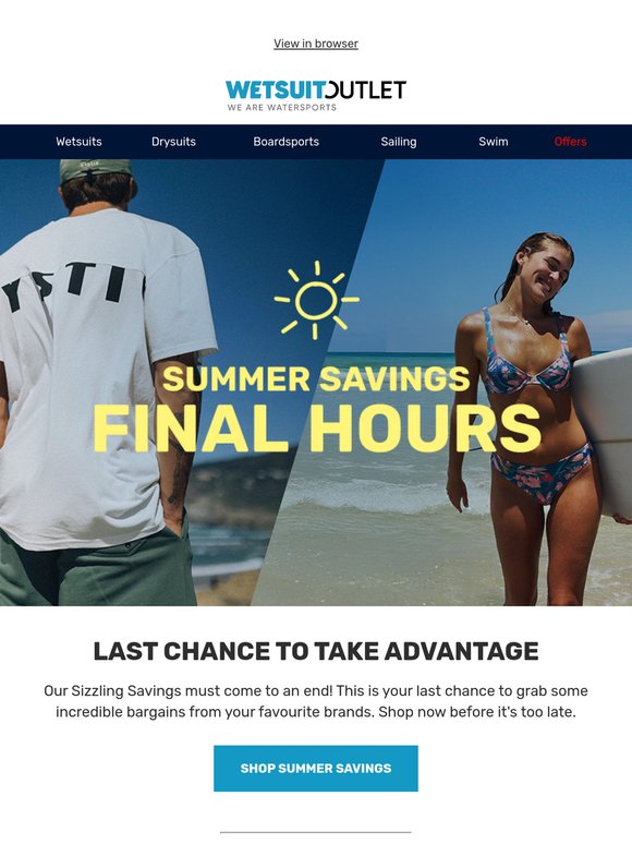 ️‍🔥 The final hours of Sizzling Savings! Be quick