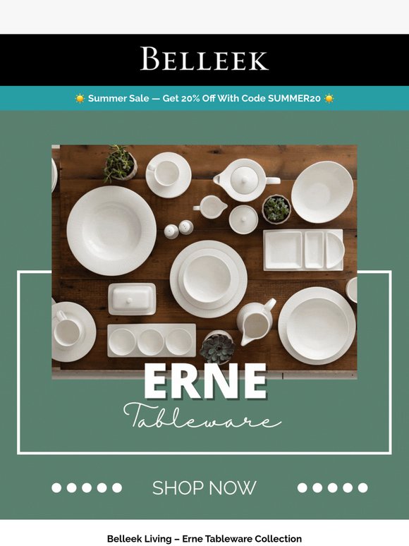 Discover the Charm of Belleek Living Erne Tableware