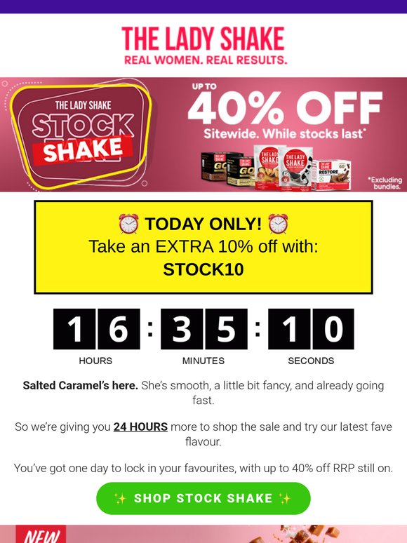 Today Only! Take an Extra 10% Off + Salted Caramel Is Here!