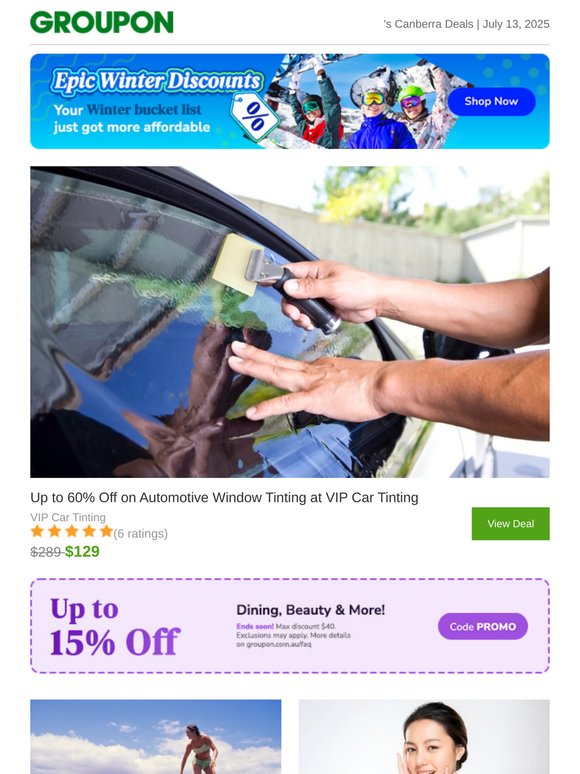Up to 60% Off on Automotive Window Tinting at VIP Car Tinting